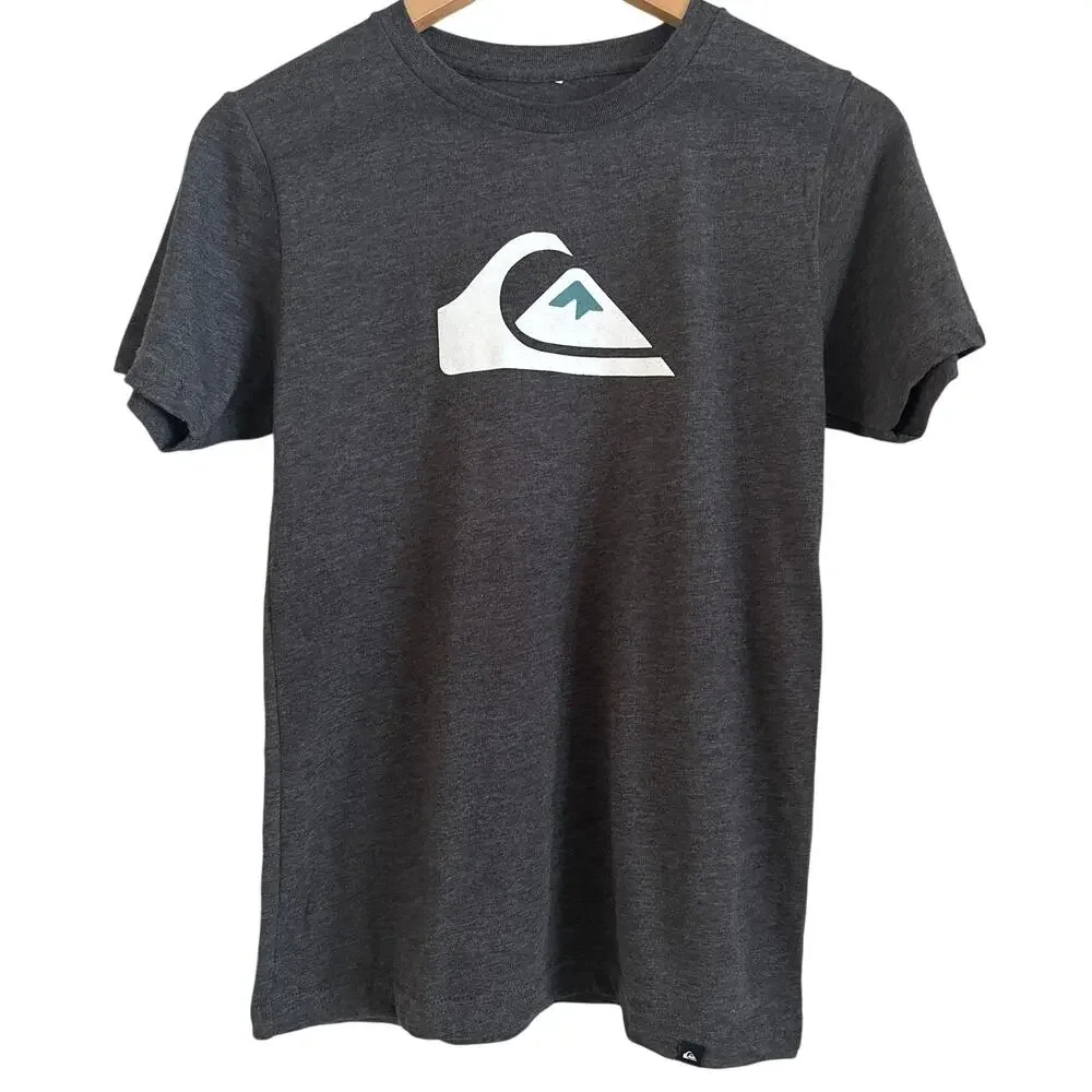Quiksilver Men’s Charcoal Logo T-Shirt | Size Small |‎ NWOT32